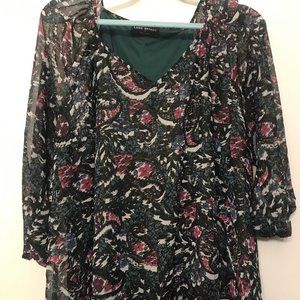 Shimmery printed lined top Lane Bryant size 16